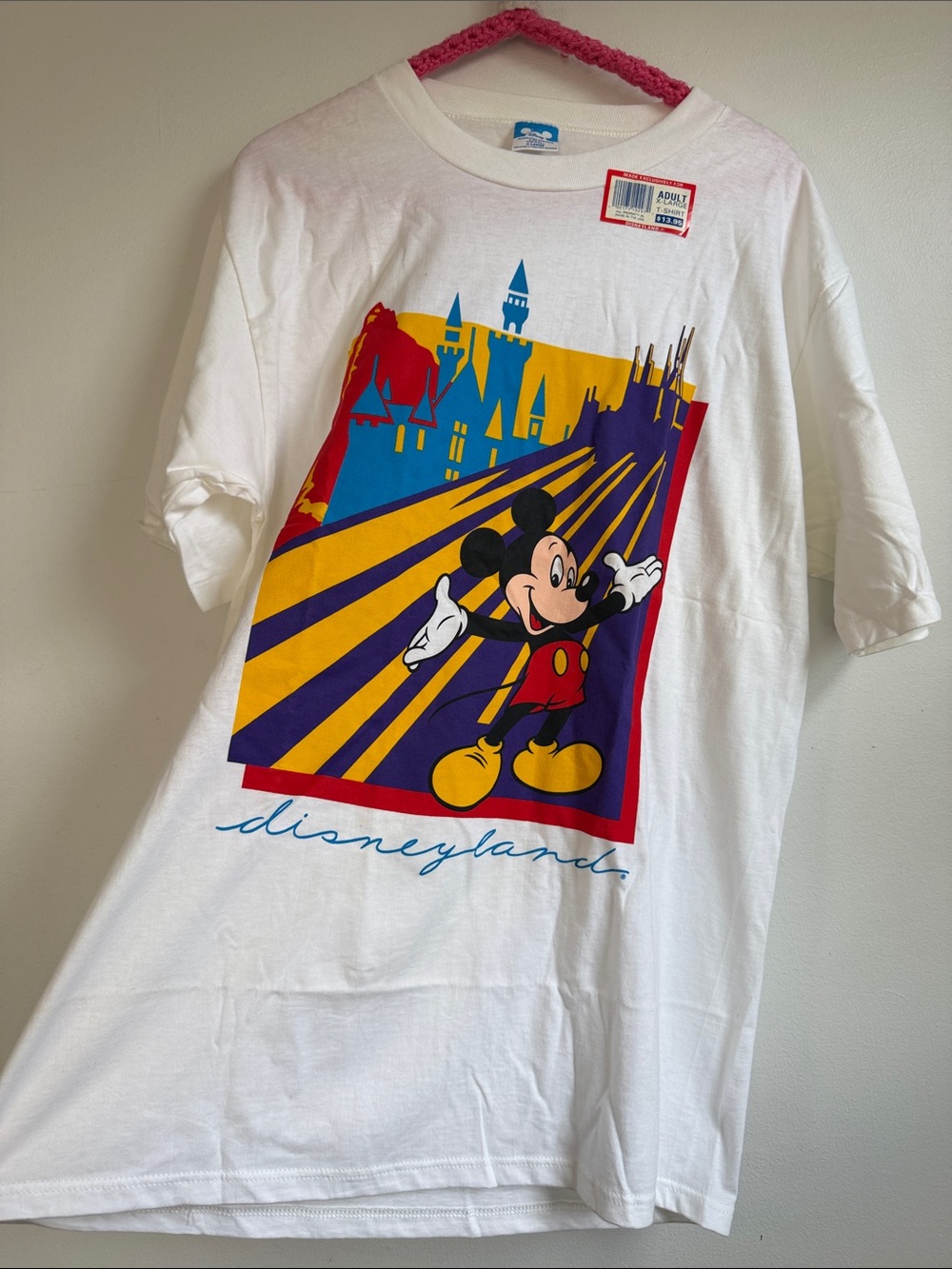 Vintage Disneyland Mickey Mouse Graphic Tee Made USA XL Character Fashions